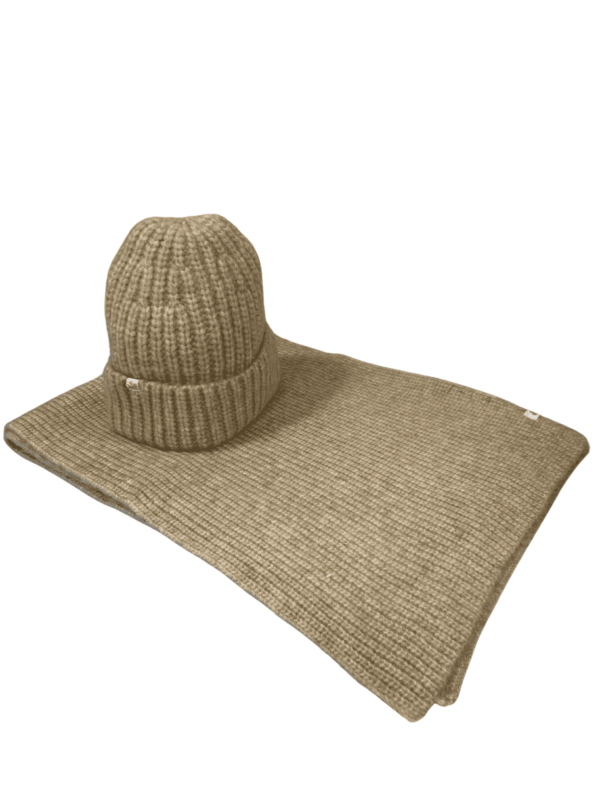 Maeve Hat & Scarf Set Ash Beige