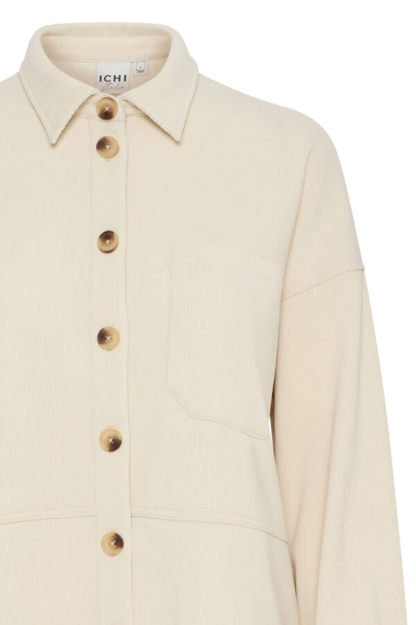 Kate Corduroy Shirt Cream - Image 8