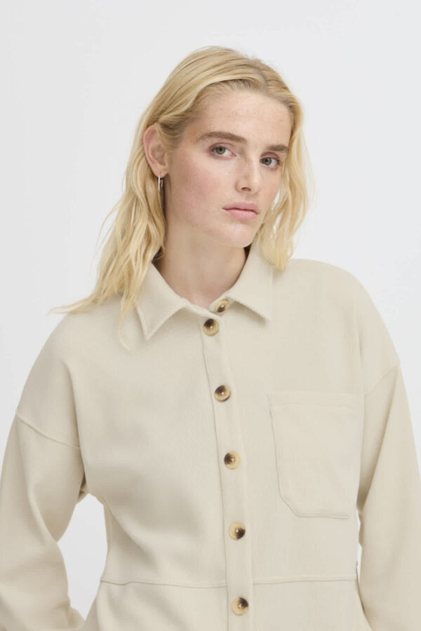 Kate Corduroy Shirt Cream - Image 4