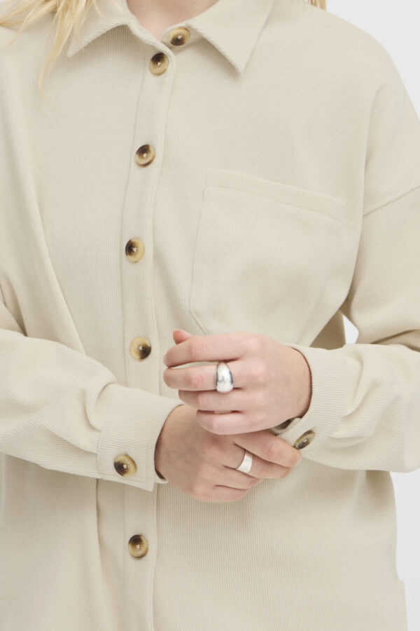 Kate Corduroy Shirt Cream - Image 5