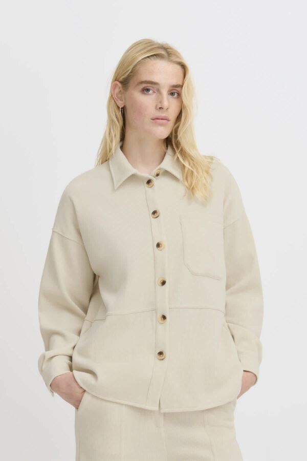 Kate Corduroy Shirt Cream - Image 2