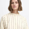 Qsima Shirt Bow Stripe Cream - Image 5