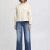 Qsima Shirt Bow Stripe Cream