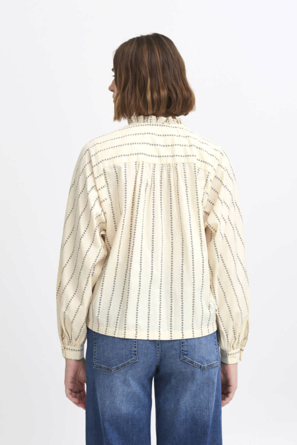 Qsima Shirt Bow Stripe Cream - Image 3