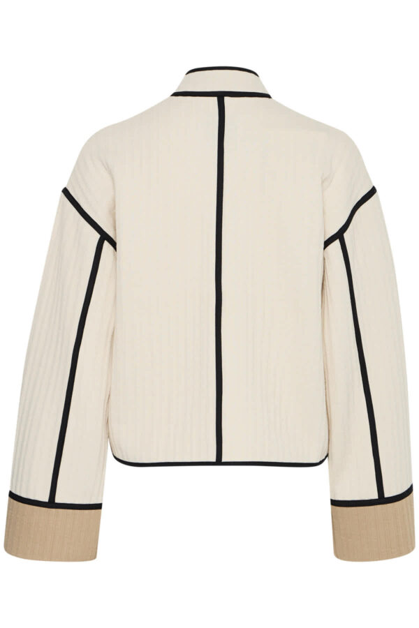 Kate Quilted Jacket Cream - Image 7