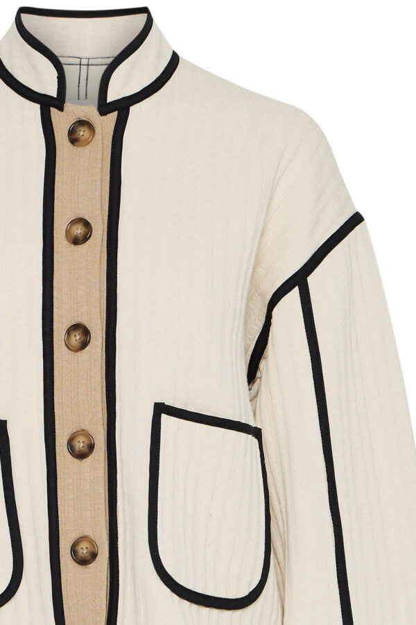 Kate Quilted Jacket Cream - Image 8