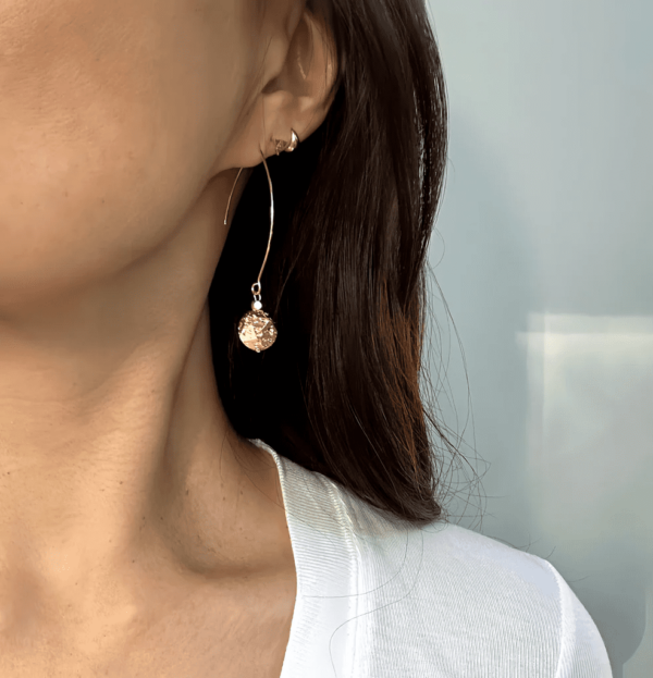 Golden Sphere Earrings - Image 2