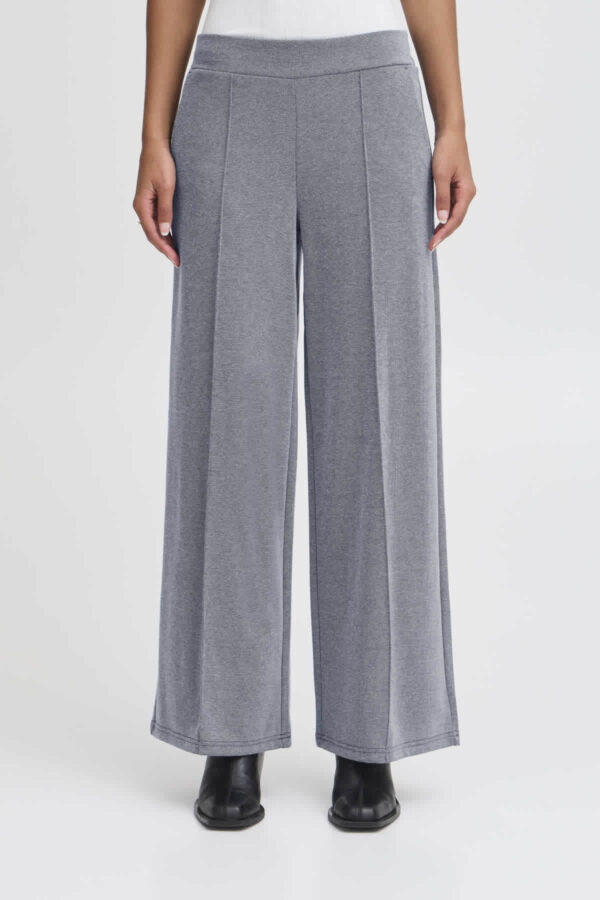 Kate Wide Leg Pique Pants Medieval Blue - Image 2