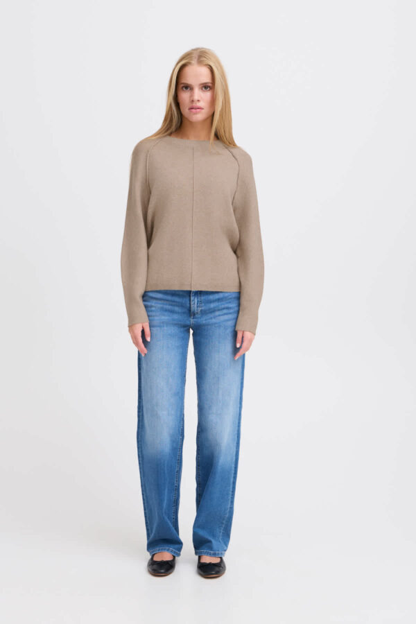 Balllia Oatmeal Cropped Jumper - Image 7