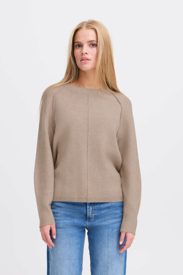 Balllia Oatmeal Cropped Jumper