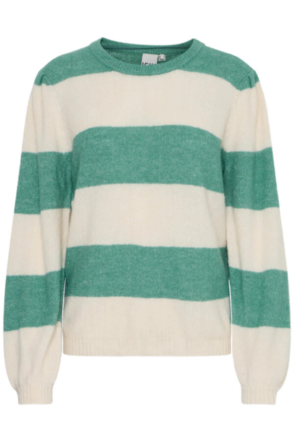 Dusty Stripe Jumper Beryl Green - Image 2