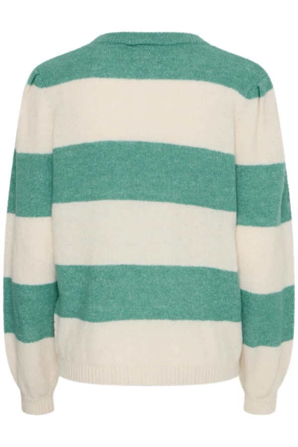 Dusty Stripe Jumper Beryl Green - Image 3