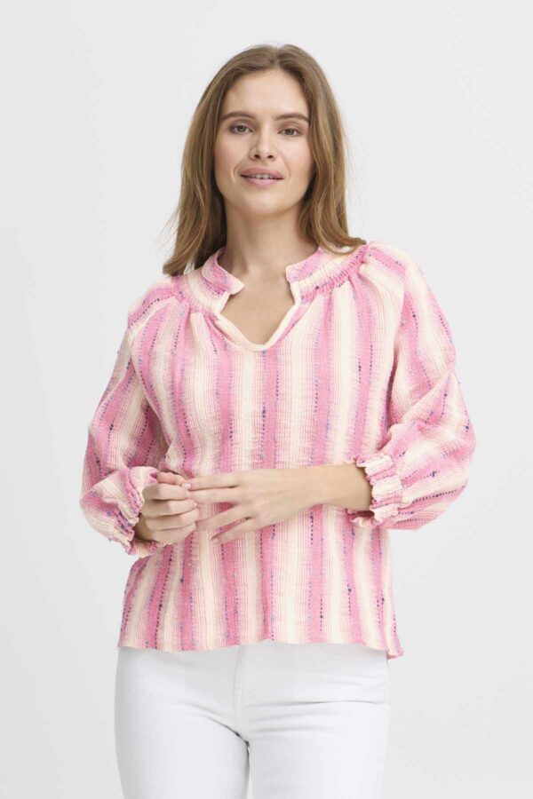 Hallie Stripe Blouse Pink