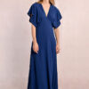 Petra Plunge Dress Navy