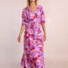 Luiza  Wrap Dress Pink Peoma