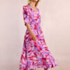 Luiza  Wrap Dress Pink Peoma - Image 2