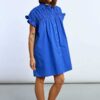 Abbey Smock Dress Royal Blue - Image 2