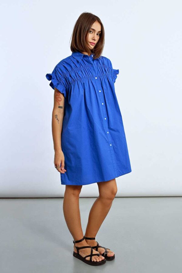 Abbey Smock Dress Royal Blue - Image 2
