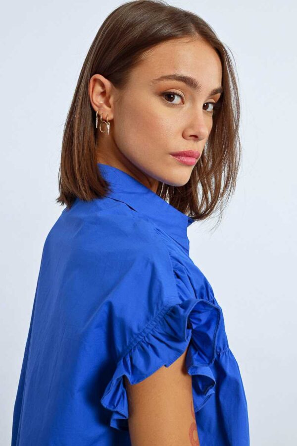 Abbey Smock Dress Royal Blue - Image 4
