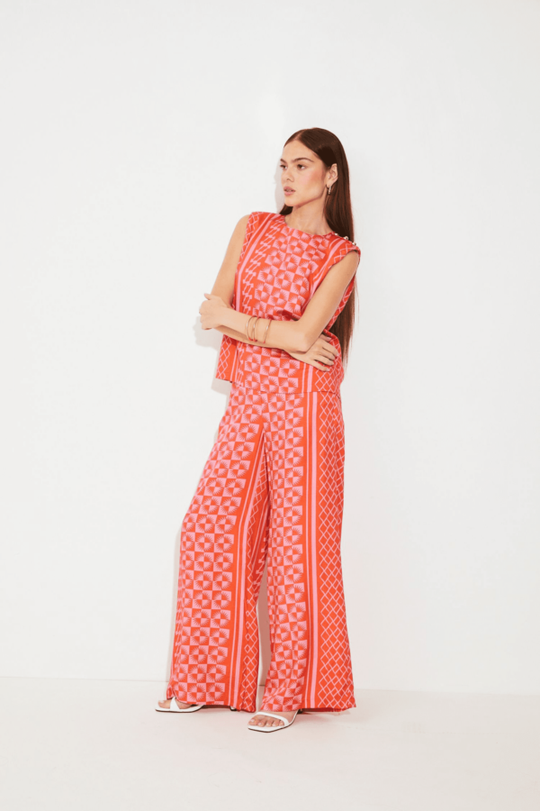 Jairo Printed Pants Red/Pink